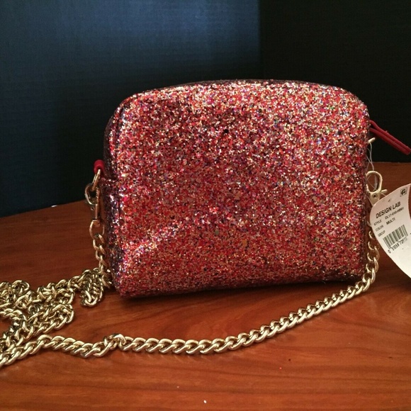 Design Lab Red and Gold Glitter Shoulder Bag - Picture 2 of 5